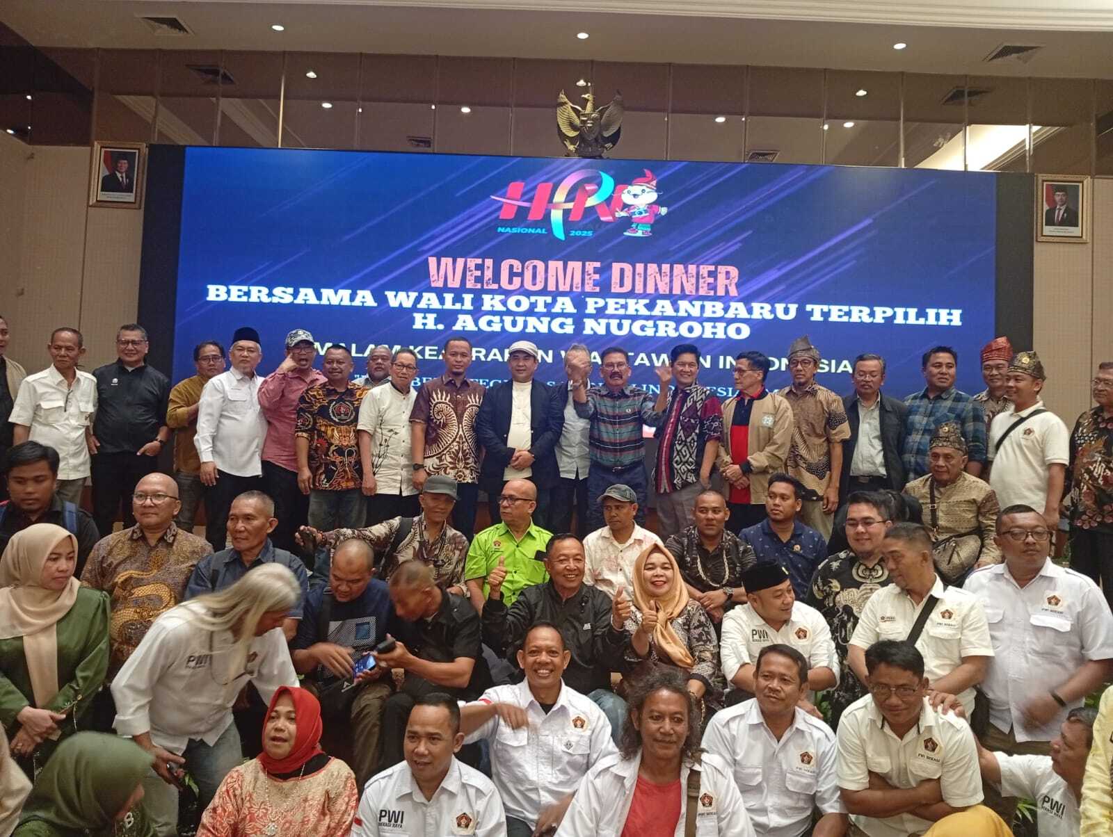 Walikota Pekanbaru terpilih, Agung Nugroho saat menghadiri acara Welcome Dinner dan Malam Keakraban HPN 2025. (Foto: Istimewa)